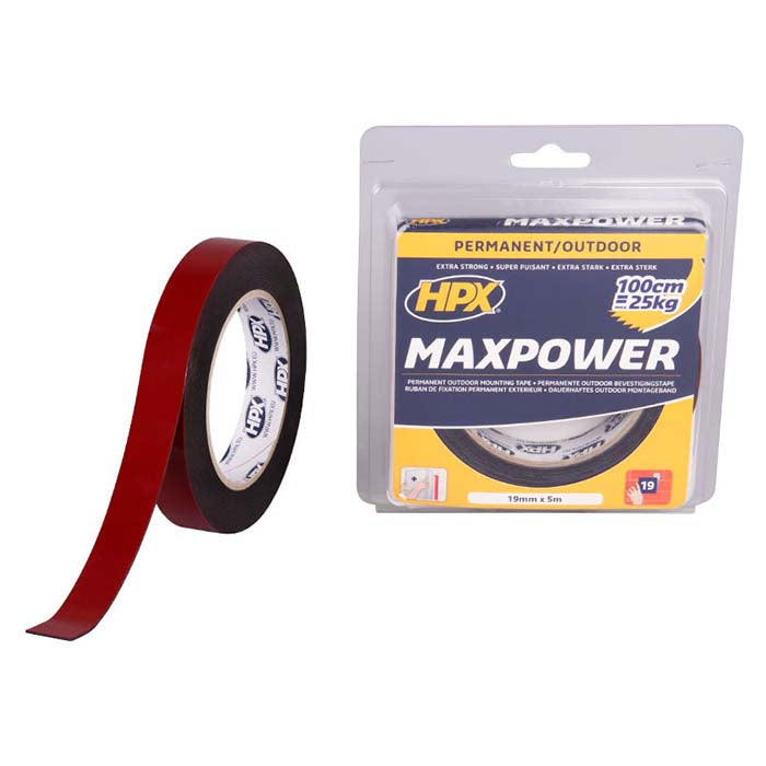 HPX, Max Power Montagetape Schwarz, 19mm x 5m