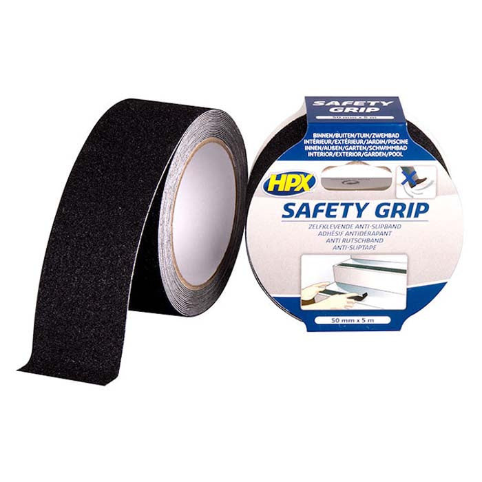 HPX, Bande Antidérapante Noire 50mm x 5m — Set