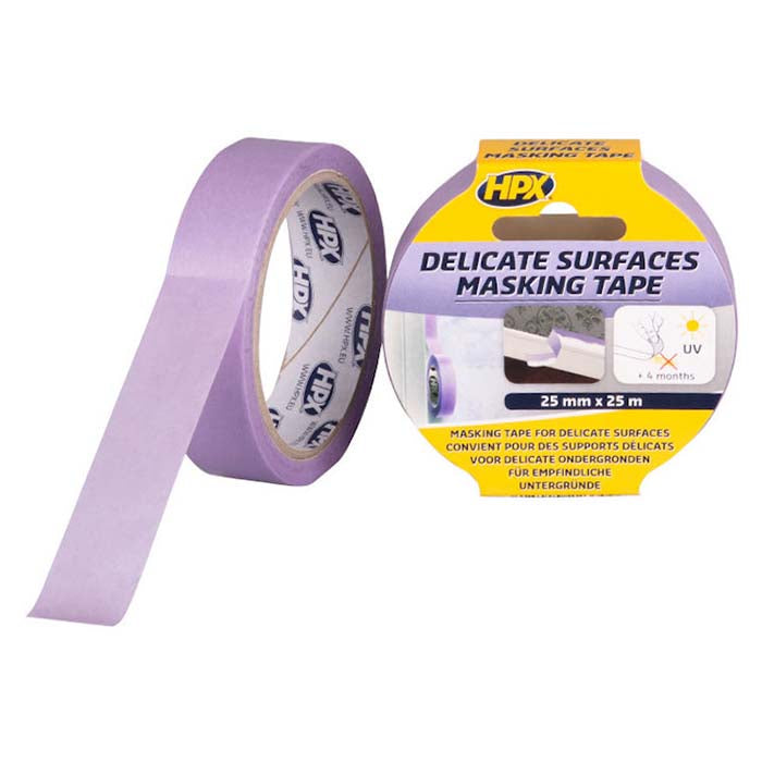 HPX, Ruban de Masquage pour Surfaces Délicates Violet, 25mm x 25m