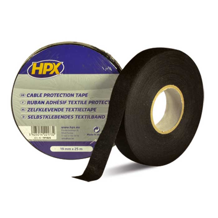 HPX, Cable Protection Tape Black 19mm x 25m — Assortment