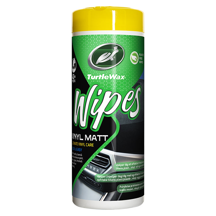 Turtle, Wipes Vinyl Mat Tube 40 Stk Vinylrengöringsservetter