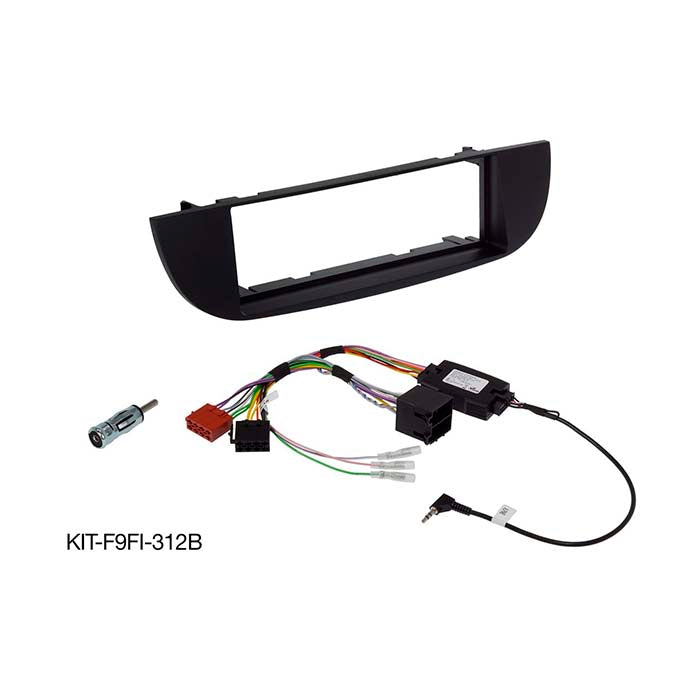 Alpine, 9" Montagesatz Fiat 500 Vor Facelift/schwarz