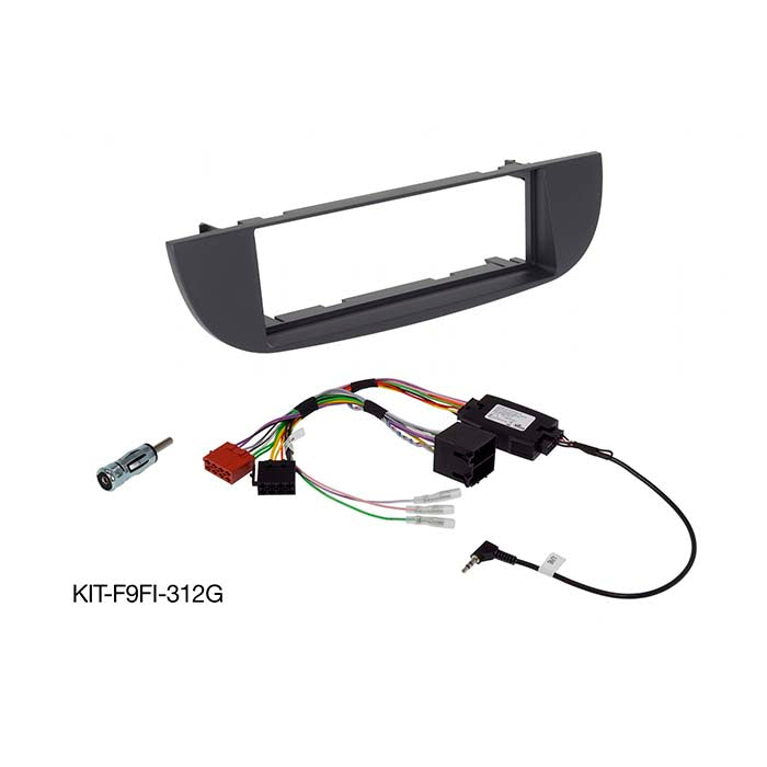 Alpine, 9" Montagesatz Fiat 500 - Vor Facelift/grau